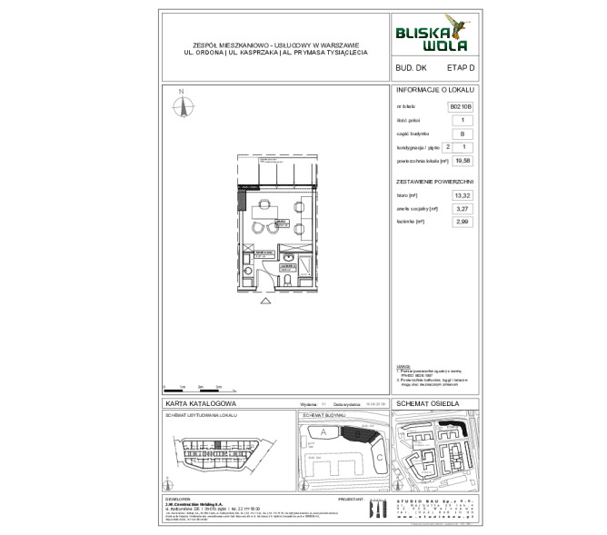 Lokal użytkowy 19m2 - Bliska Wola Tower