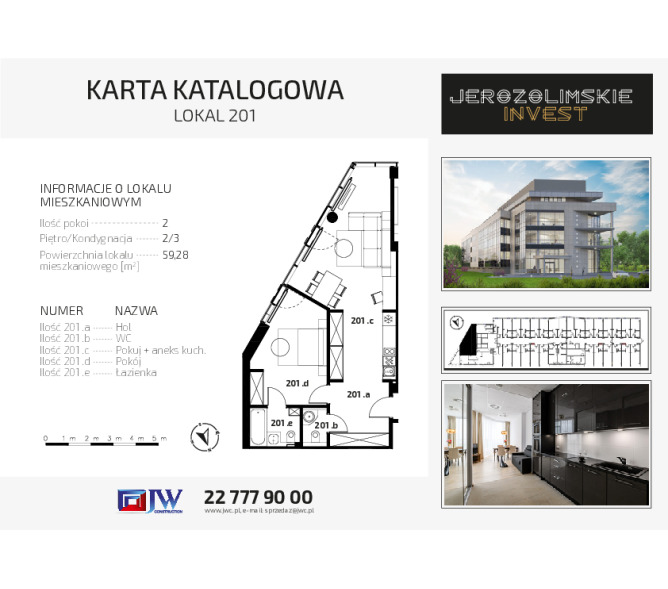 Apartament 59m2, Piętro 2 - Apartamenty Jerozolimskie Invest