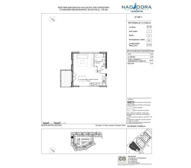 Mieszkanie 31m2, Piętro 1 - Nad Odrą