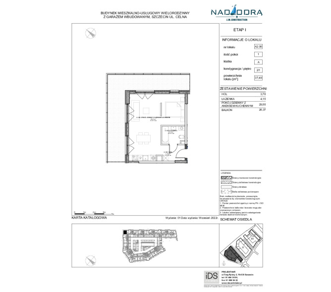 Mieszkanie 37m2, Piętro 1 - Nad Odrą