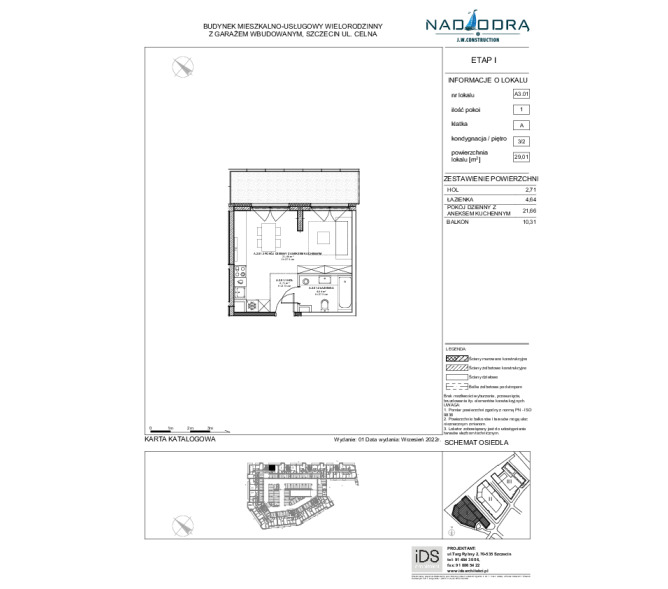 Mieszkanie 28m2, Piętro 2 - Nad Odrą