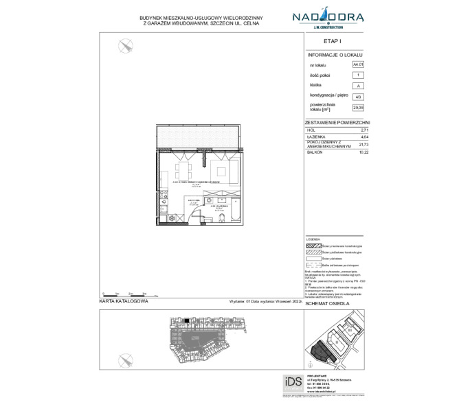 Mieszkanie 29m2, Piętro 3 - Nad Odrą