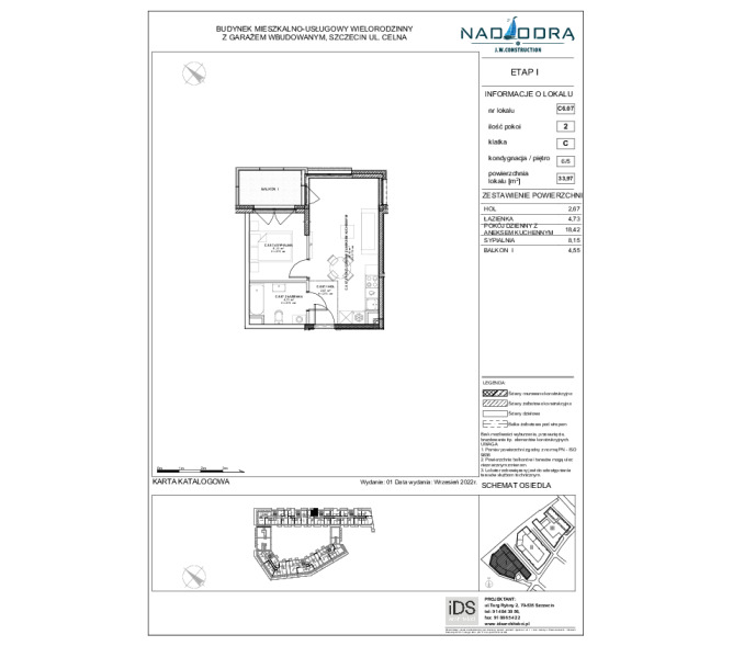 Mieszkanie 33m2, Piętro 5 - Nad Odrą