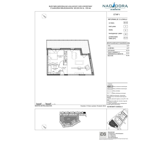 Mieszkanie 41m2, Piętro 3 - Nad Odrą