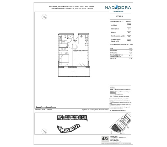Mieszkanie 35m2, Piętro 6 - Nad Odrą