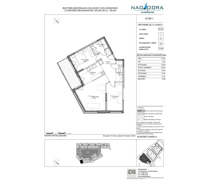 Mieszkanie 70m2, Piętro 3 - Nad Odrą