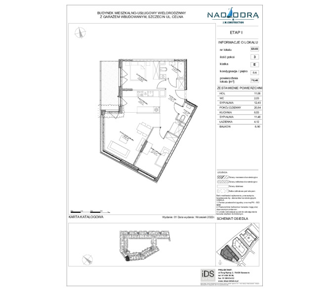 Mieszkanie 70m2, Piętro 4 - Nad Odrą