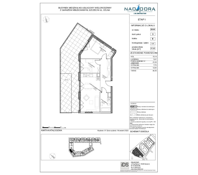 Mieszkanie 57m2, Piętro 5 - Nad Odrą