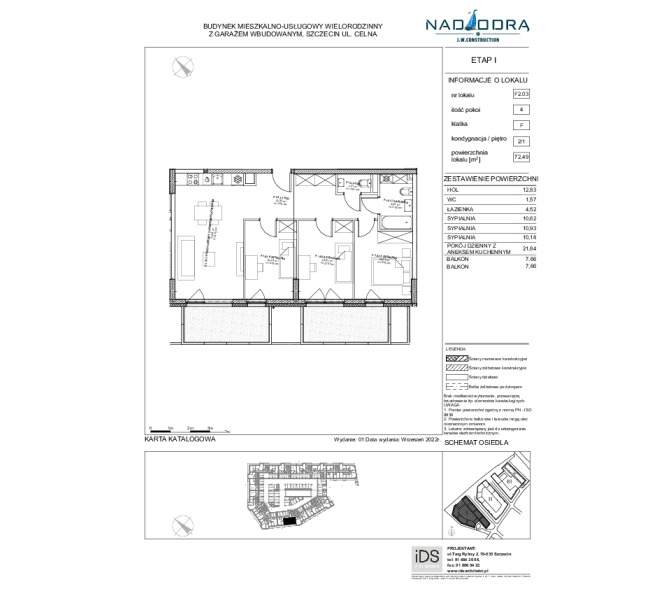 Mieszkanie 72m2, Piętro 1 - Nad Odrą