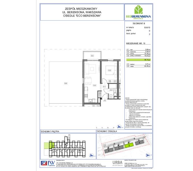 Mieszkanie 36m2, Parter - Eco Berensona 2