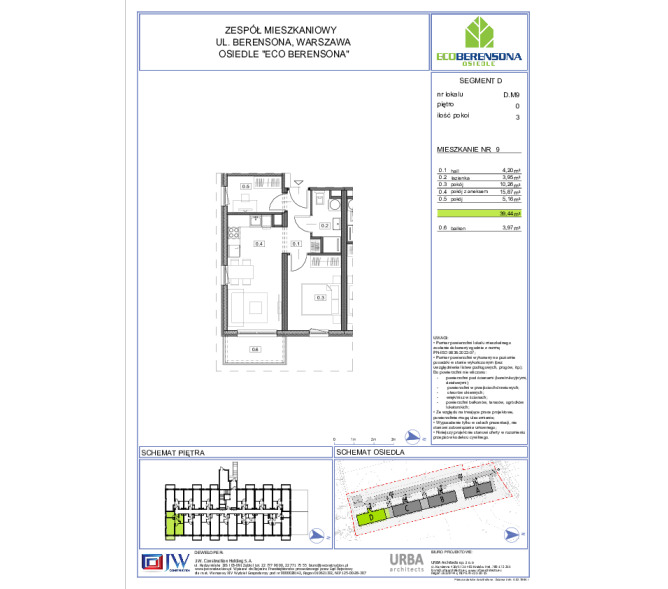 Mieszkanie 39m2, Parter - Eco Berensona 2